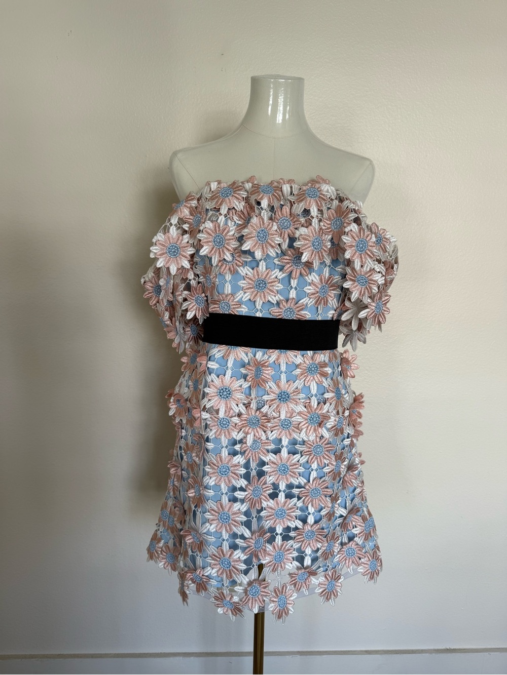 Self-Portrait Floral Lace Off-Shoulder Dress